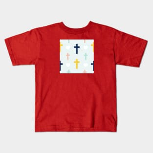 Colorful Cross Pattern Kids T-Shirt